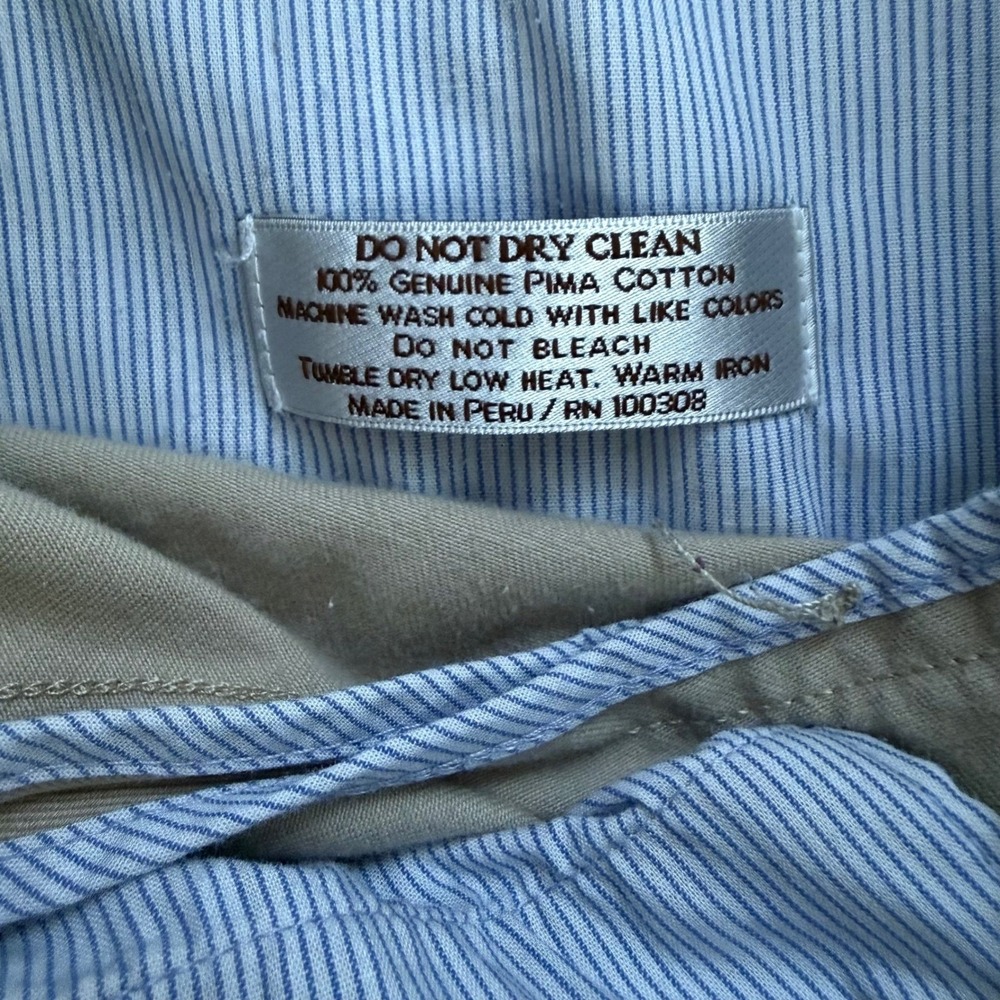 Peter Millar Men's Khaki Cotton Straight Leg Casual Dress Pants Size 36 - Picture 5 of 5